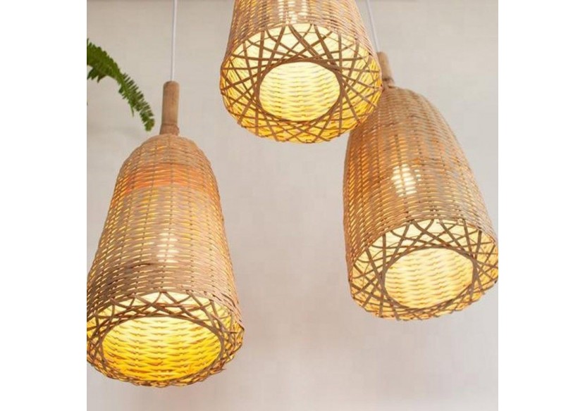 Suspension en osier "Boa" - K174-B - Barcelona LED Suspension en osier "Boa" - K174-B - Barcelona LED