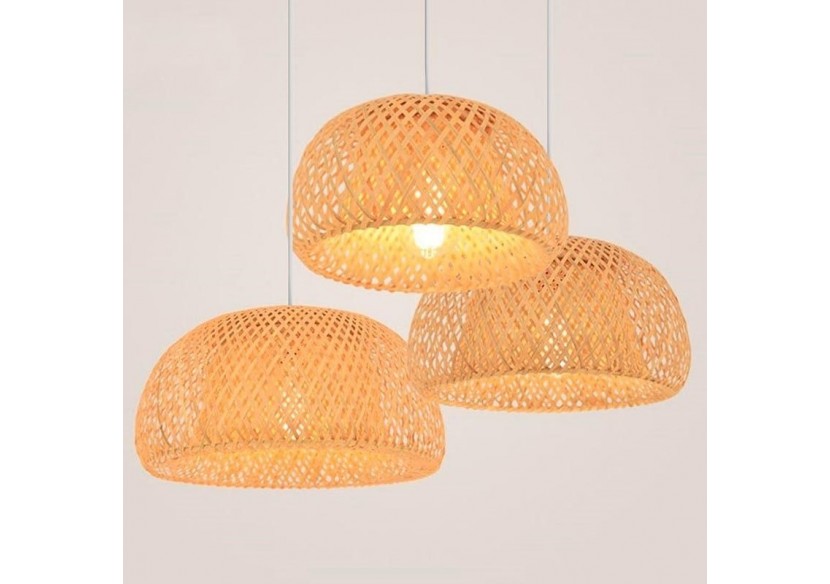 Suspension en osier "Hanna" - K178-B - Barcelona LED Suspension en osier "Hanna" - K178-B - Barcelona LED