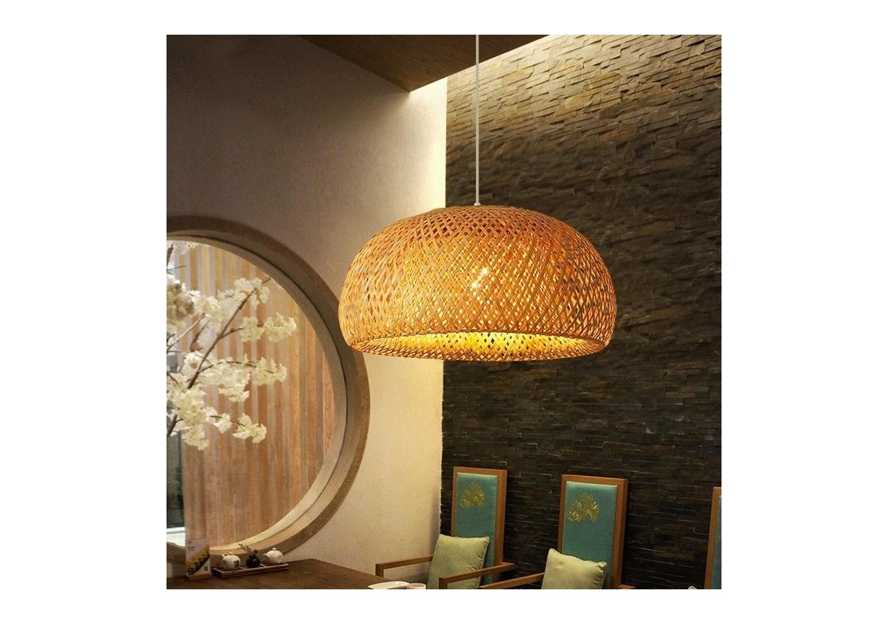 Suspension en osier "Hanna" - K178-B - Barcelona LED