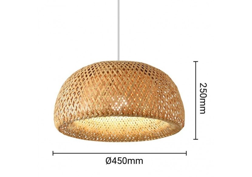 Suspension en osier "Hanna" - K178-B - Barcelona LED Suspension en osier "Hanna" - K178-B - Barcelona LED