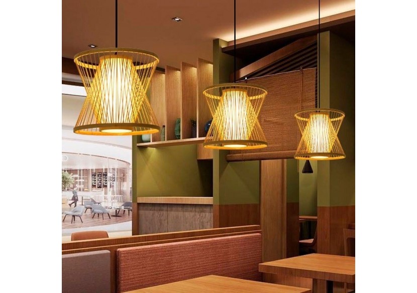 Suspension en bambou "Rise" - K177-N - Barcelona LED Suspension en bambou "Rise" - K177-N - Barcelona LED