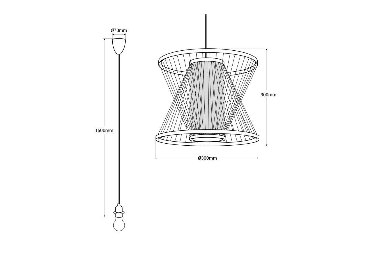 Suspension en bambou "Rise" - K177-N - Barcelona LED