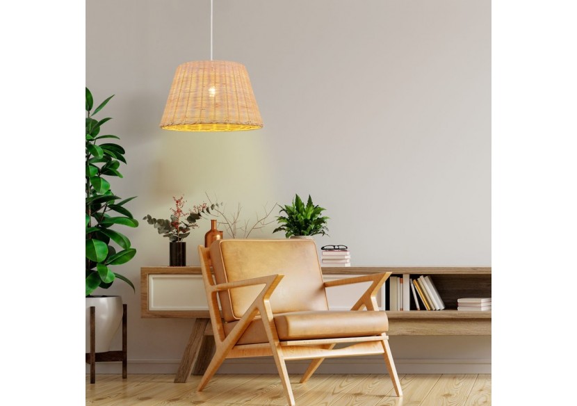 Suspension en osier "Hank" - K175-B - Barcelona LED Suspension en osier "Hank" - K175-B - Barcelona LED