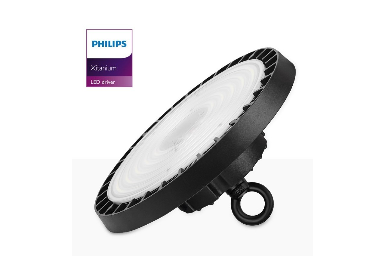 Cloche LED industrielle - Driver PHILIPS - 200W - 160lm/W - Puce PHILIPS - Dimmable 1-10V - IP65 - B8137-200-5K - Barcelona LED