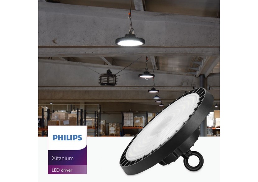Cloche LED industrielle - Driver PHILIPS - 200W - 160lm/W - Puce PHILIPS - Dimmable 1-10V - IP65 - B8137-200-5K - Barcelona LED