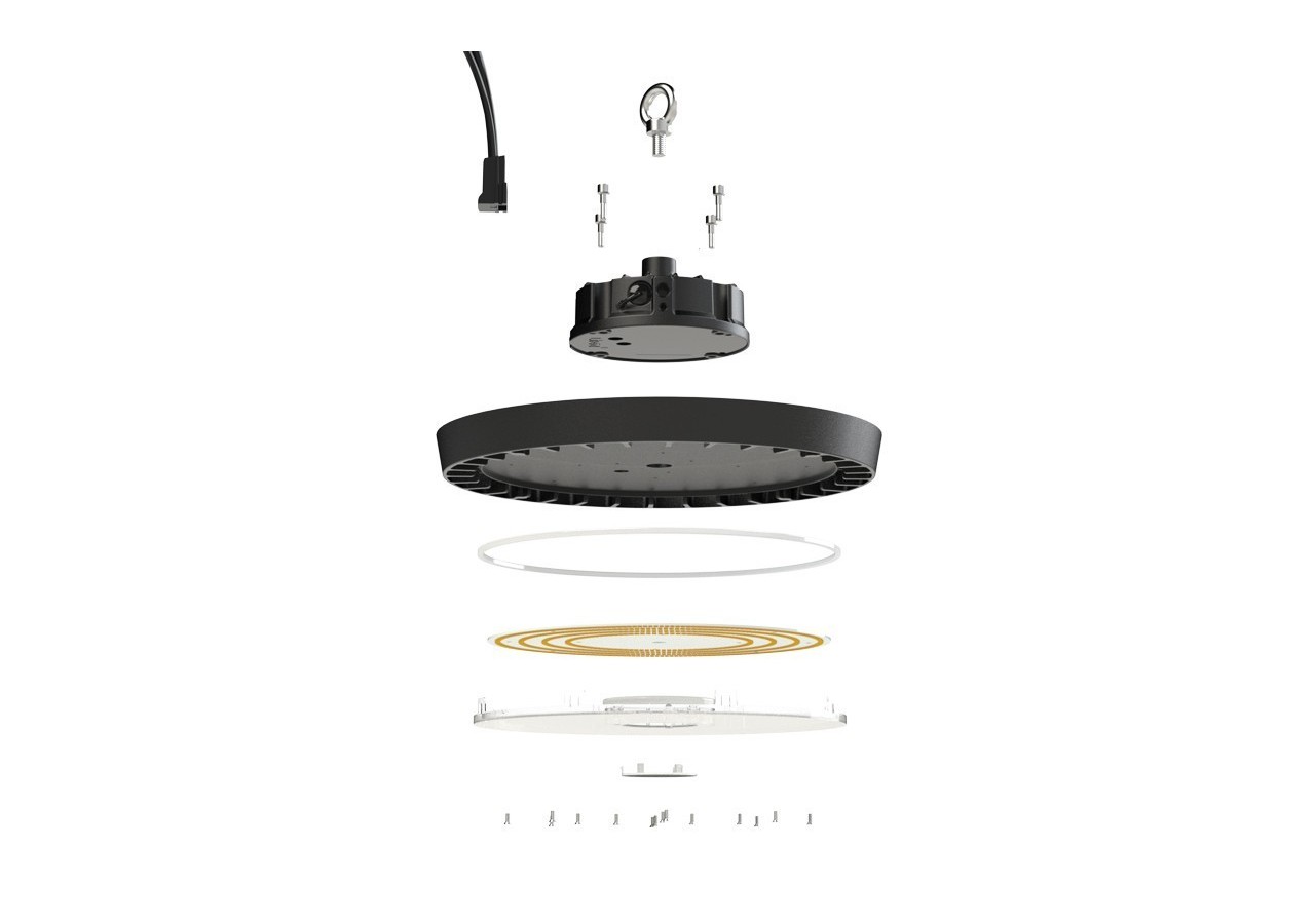 Cloche LED industrielle - Driver PHILIPS - 200W - 160lm/W - Puce PHILIPS - Dimmable 1-10V - IP65 - B8137-200-5K - Barcelona LED