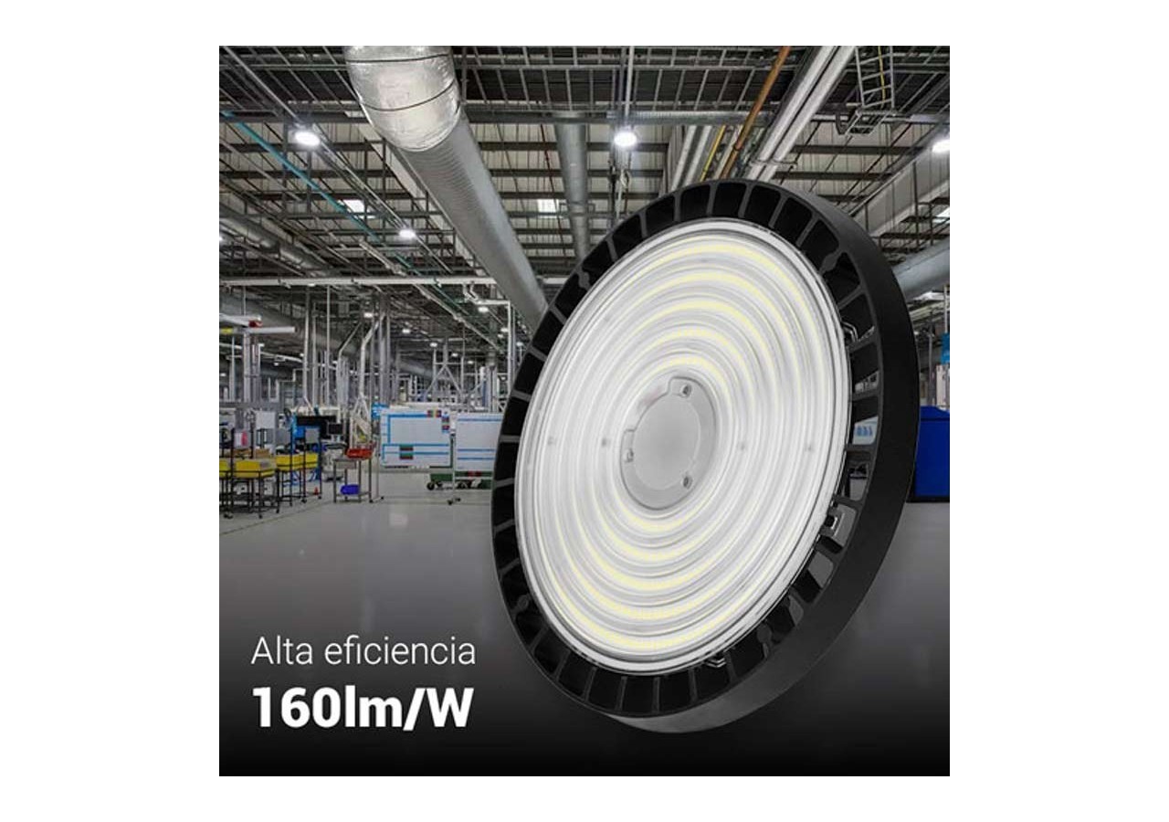 Cloche LED industrielle - Driver PHILIPS - 200W - 160lm/W - Puce PHILIPS - Dimmable 1-10V - IP65 - B8137-200-5K - Barcelona LED