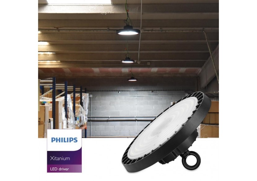 Cloche LED industrielle - Driver PHILIPS - 200W - 160lm/W - Puce PHILIPS - Dimmable 1-10V - IP65 - B8137-200-5K - Barcelona LED