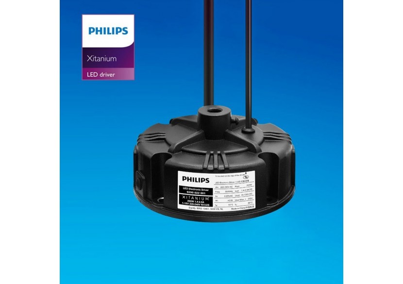 Cloche LED industrielle - Driver PHILIPS - 200W - 160lm/W - Puce PHILIPS - Dimmable 1-10V - IP65 - B8137-200-5K - Barcelona LED