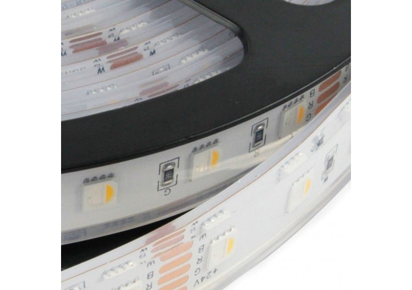 Ruban LED imperméable RGBWW 24V SMD 5050 96W IP67 5M - B1548-IP67-RGBWW - Barcelona LED