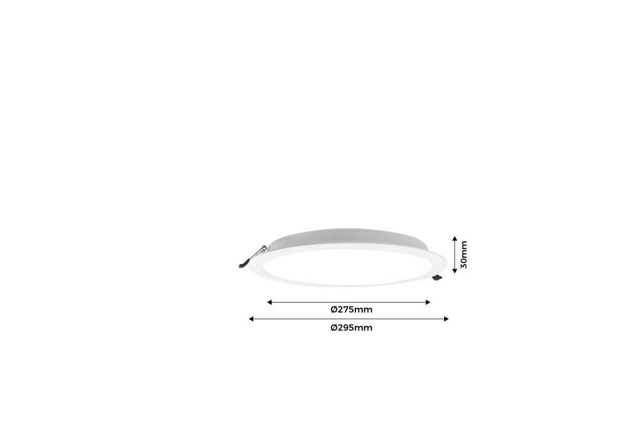 Spot LED encastrable 24W découpe diamètre 275mm - B1243-B-24W-BN - Barcelona LED