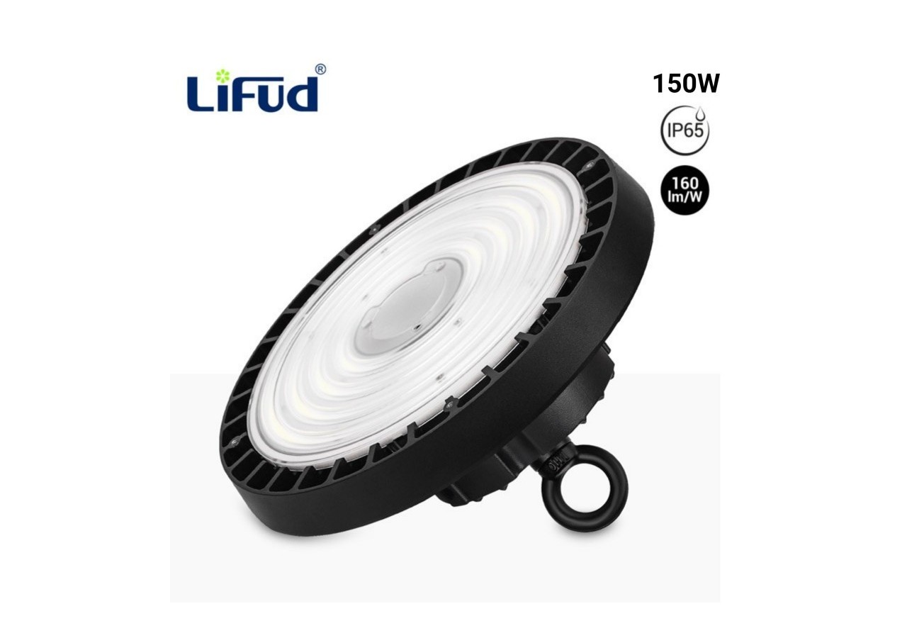 Suspension industrielle UFO 150W Driver LIFUD puce PHILIPS régulable 1-10V - B8138-150-3K - Barcelona LED