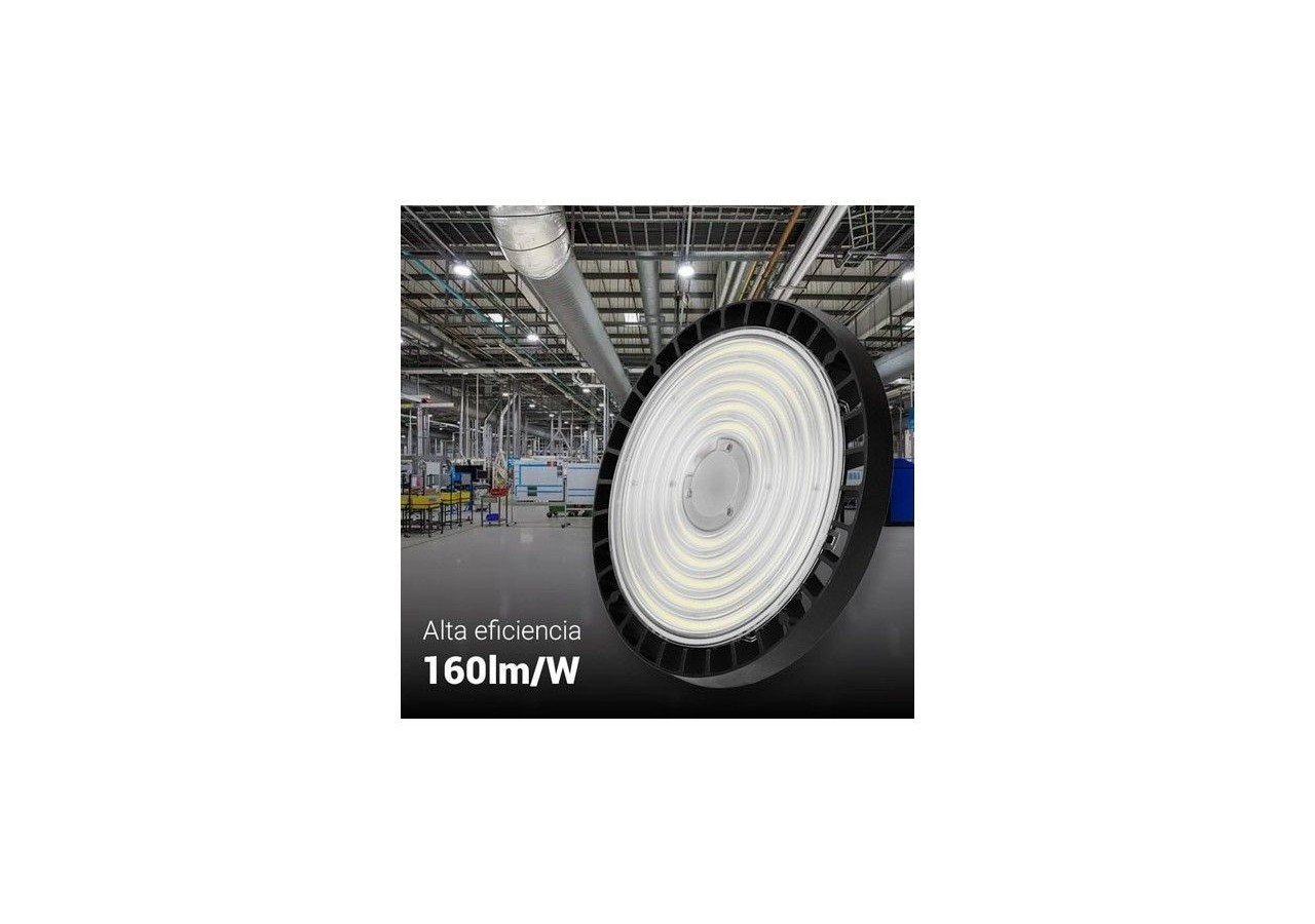 Suspension industrielle UFO 150W Driver LIFUD puce PHILIPS régulable 1-10V - B8138-150-3K - Barcelona LED