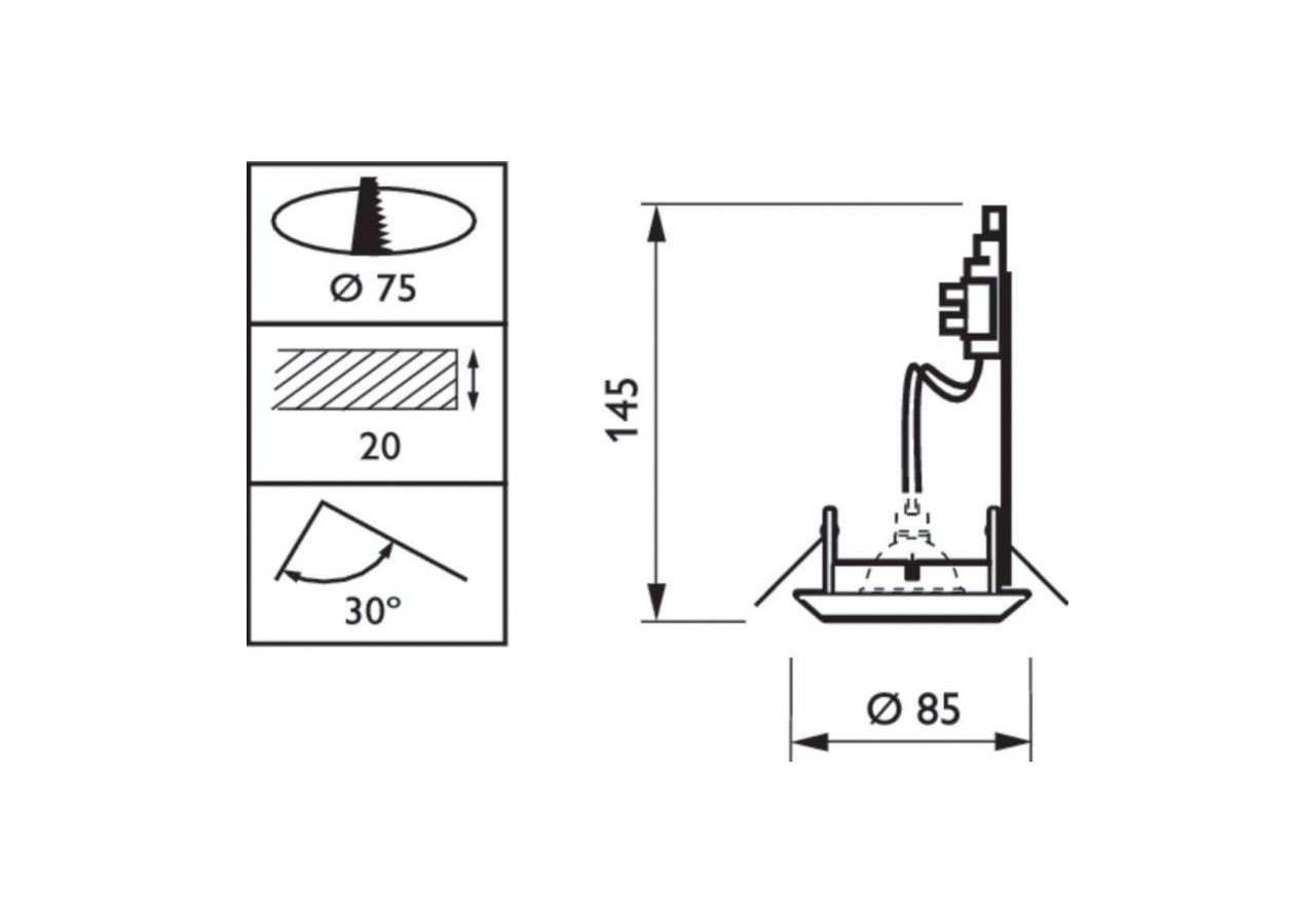 Spot LED encastrable 380lm -RS049B LED-MS-40-5W Philips - 07012399 - Barcelona LED