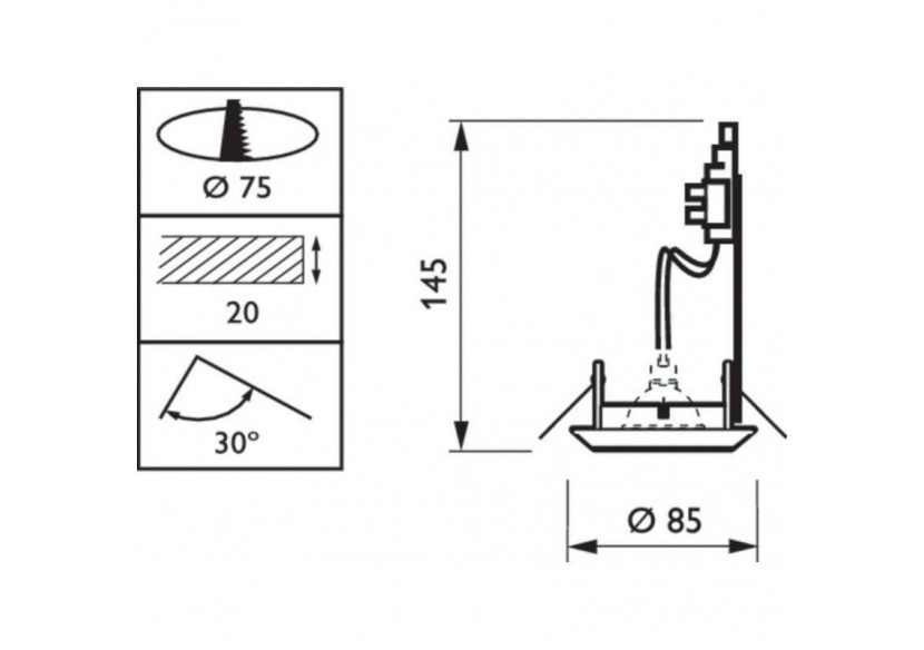 Spot LED encastrable 380lm -RS049B LED-MS-40-5W Philips - 07012399 - Barcelona LED