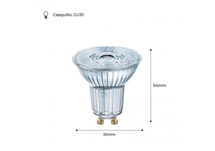 Ampoule LED GU10 5.5W OSRAM Parathom DIM PAR16 36 degrés Régulable 4000 degrés K - O608252 - Barcelona LED