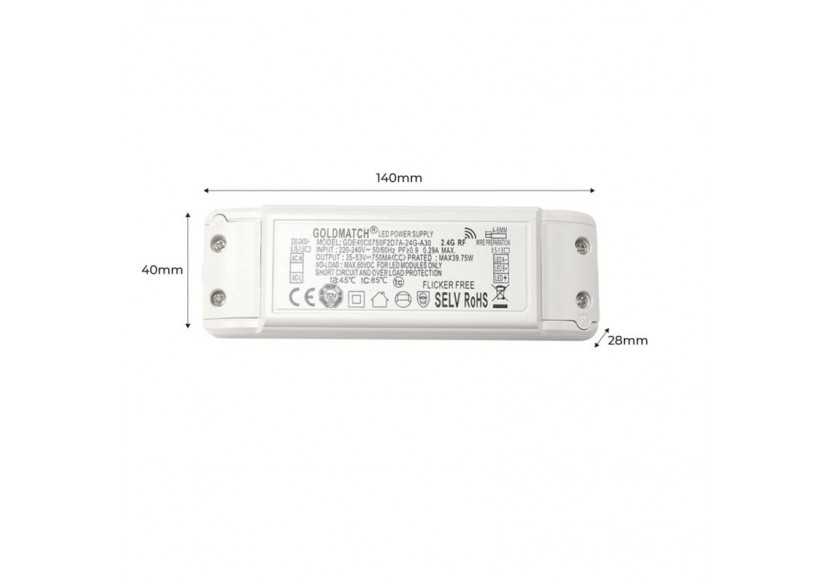 Panneau LED 60x60 extra-plat CCT dimmable avec télécommande - 40W - B5235-3CCT - Barcelona LED