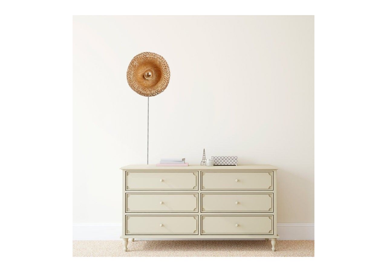 Applique murale en osier avec prise "Round" - LM165-P - Barcelona LED