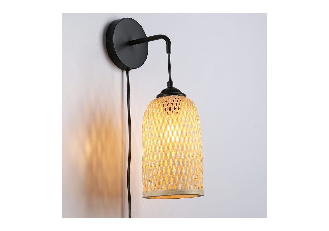 Applique en osier avec prise "Frida" E27 - LM164-P - Barcelona LED