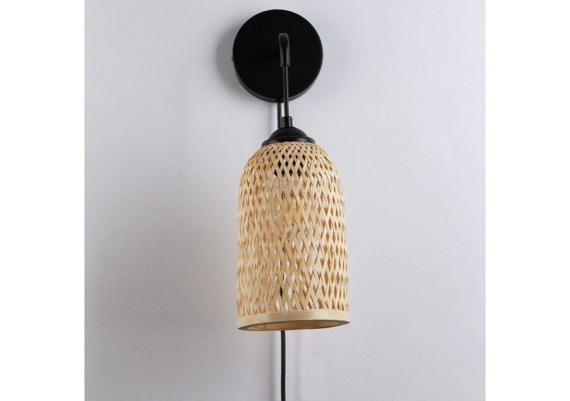 Applique en osier avec prise "Frida" E27 - LM164-P - Barcelona LED
