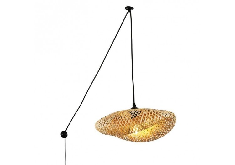 Lampe suspendue en osier avec prise "Vimet" - LM150-C - Barcelona LED
