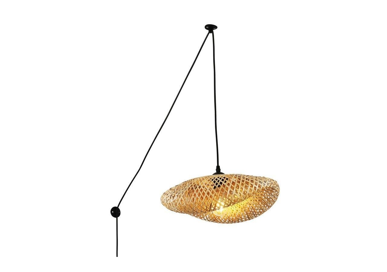 Lampe suspendue en osier avec prise "Vimet" - LM150-C - Barcelona LED