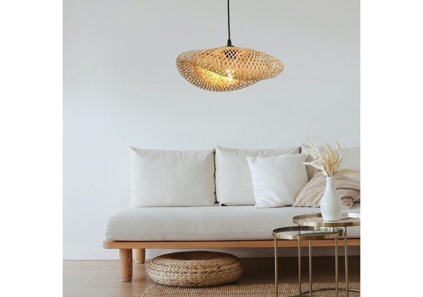 Lampe suspendue en osier avec prise "Vimet" - LM150-C - Barcelona LED