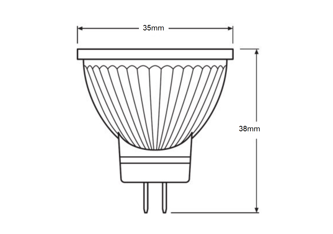 Ampoule LED MR11 / GU4 OSRAM PARATHOM 2.5W 12V 184Lm 36 degrés - O105157 - Barcelona LED