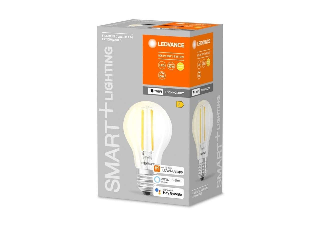 Ampoule SMART + Filament WiFi Classic A 60 5,5W E27 - O528239 - Barcelona LED