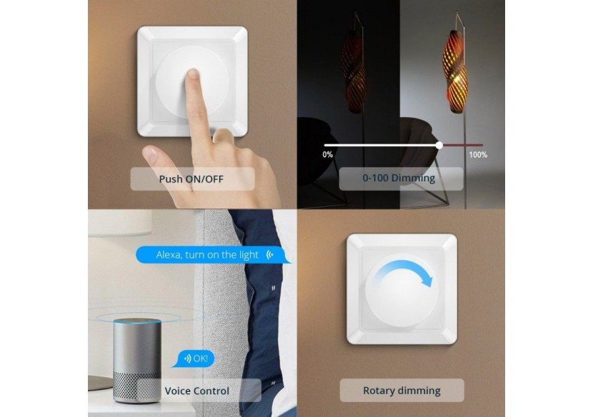 Interrupteur variateur SMART WIFI 200W Fonction marche / arrêt - B704-WIFI - Barcelona LED