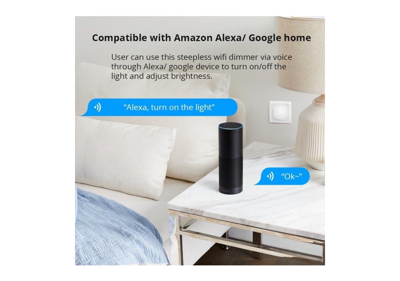 Interrupteur variateur SMART WIFI 200W Fonction marche / arrêt - B704-WIFI - Barcelona LED