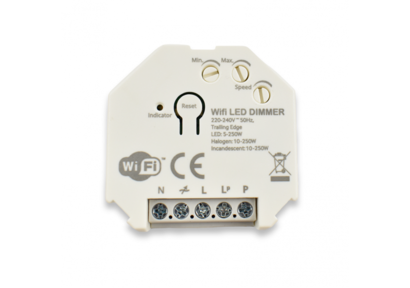 Dimmer SMART WIFI 250W Tuya APP - PUSH - B704-SPUSH - Barcelona LED