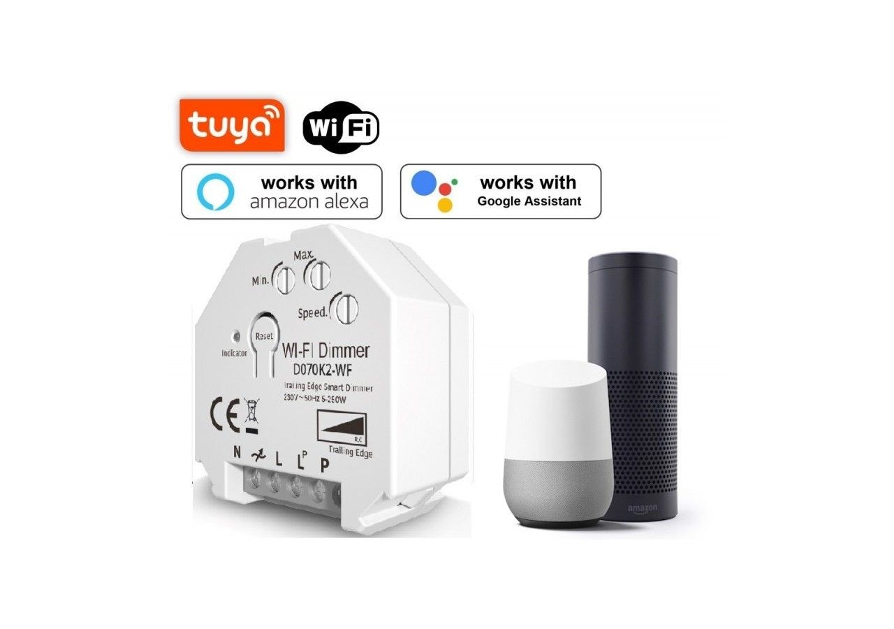 Dimmer SMART WIFI 250W Tuya APP - PUSH - B704-SPUSH - Barcelona LED