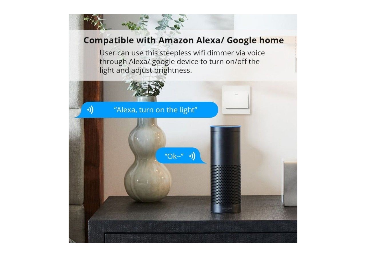 Dimmer SMART WIFI 250W Tuya APP - PUSH - B704-SPUSH - Barcelona LED