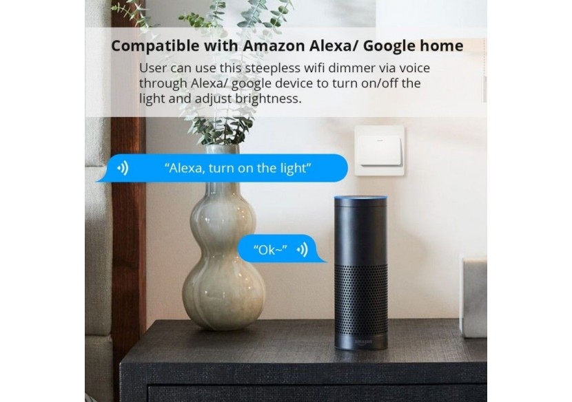 Dimmer SMART WIFI 250W Tuya APP - PUSH - B704-SPUSH - Barcelona LED