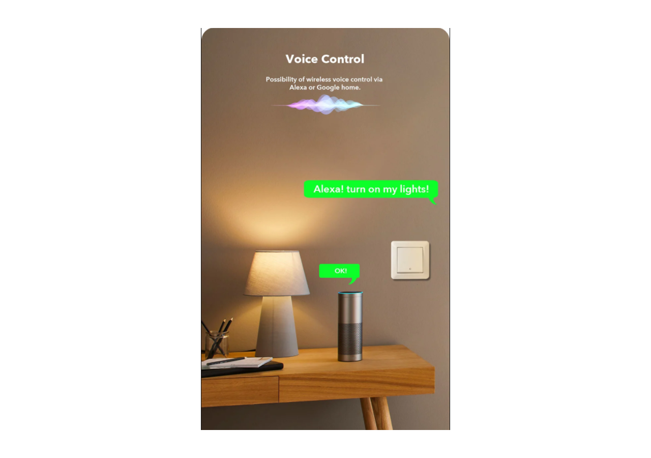 Dimmer SMART WIFI 250W Tuya APP - PUSH - B704-SPUSH - Barcelona LED