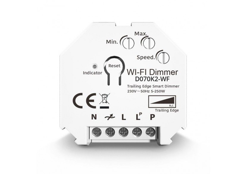 Dimmer SMART WIFI 250W Tuya APP - PUSH - B704-SPUSH - Barcelona LED