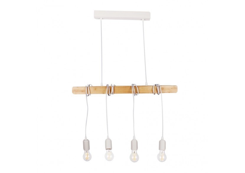 Suspension vintage en bois "Otto" - 4 x E27 - LM131-B - Barcelona LED Suspension vintage en bois "Otto" - 4 x E27 - LM131-B - Barcelona LED