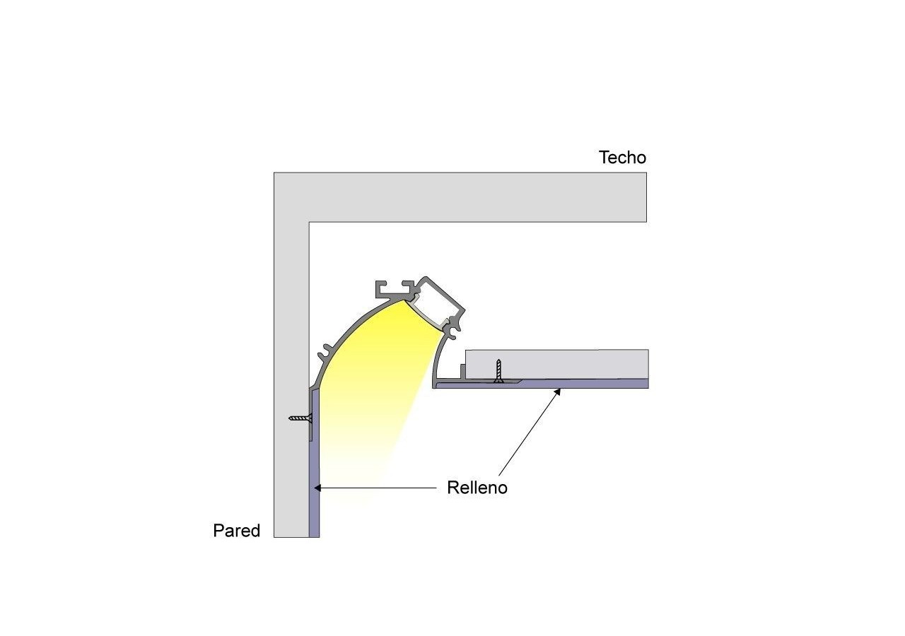 Profilé en aluminium lèche-mur 72.3x58.9mm (2m) - BPERFALP127-R - Barcelona LED