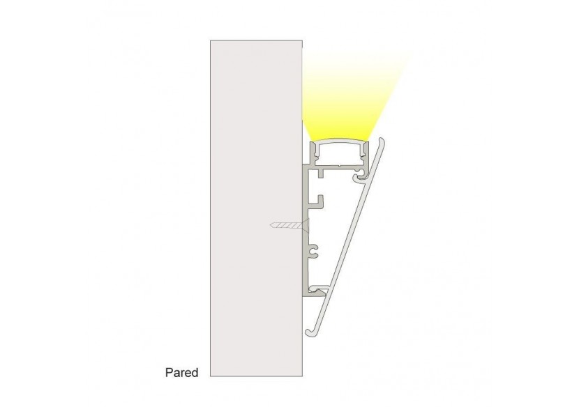 Profilé en aluminium pour ruban LED 23.5x57.8mm (2m) - BPERFALP188-N - Barcelona LED