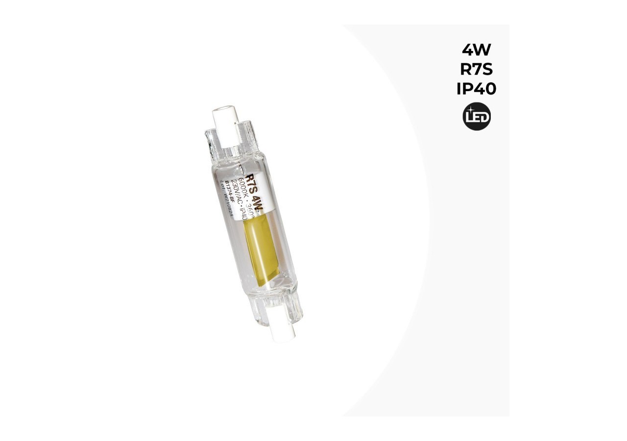Ampoule LED R7S 78mm - 600lm - COB - 4W - B1374-BF - Barcelona LED