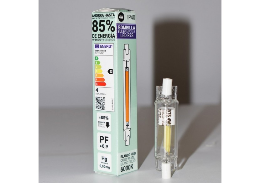 Ampoule LED R7S 78mm - 600lm - COB - 4W - B1374-BF - Barcelona LED