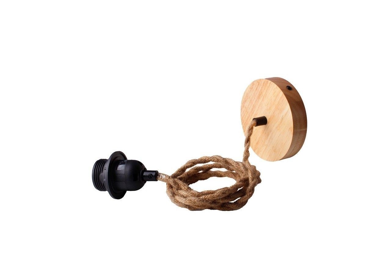 Suspension en bois pour ampoule E27 130cm - K15 - Barcelona LED