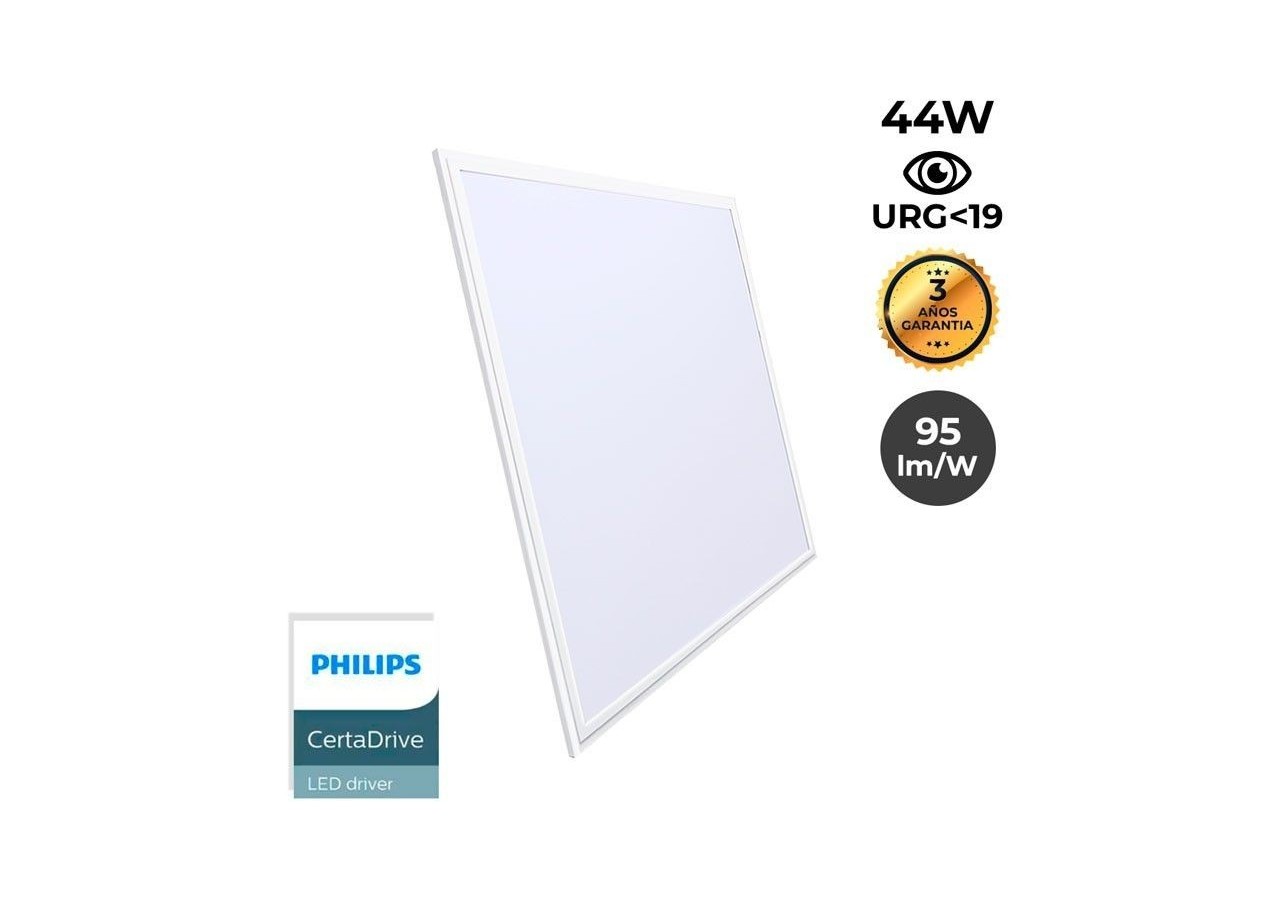 Lot de 10 - Panneau LED 60x60 extra-plat - Driver Philips - 44W - UGR19 - K5235-BF-10 - Barcelona LED