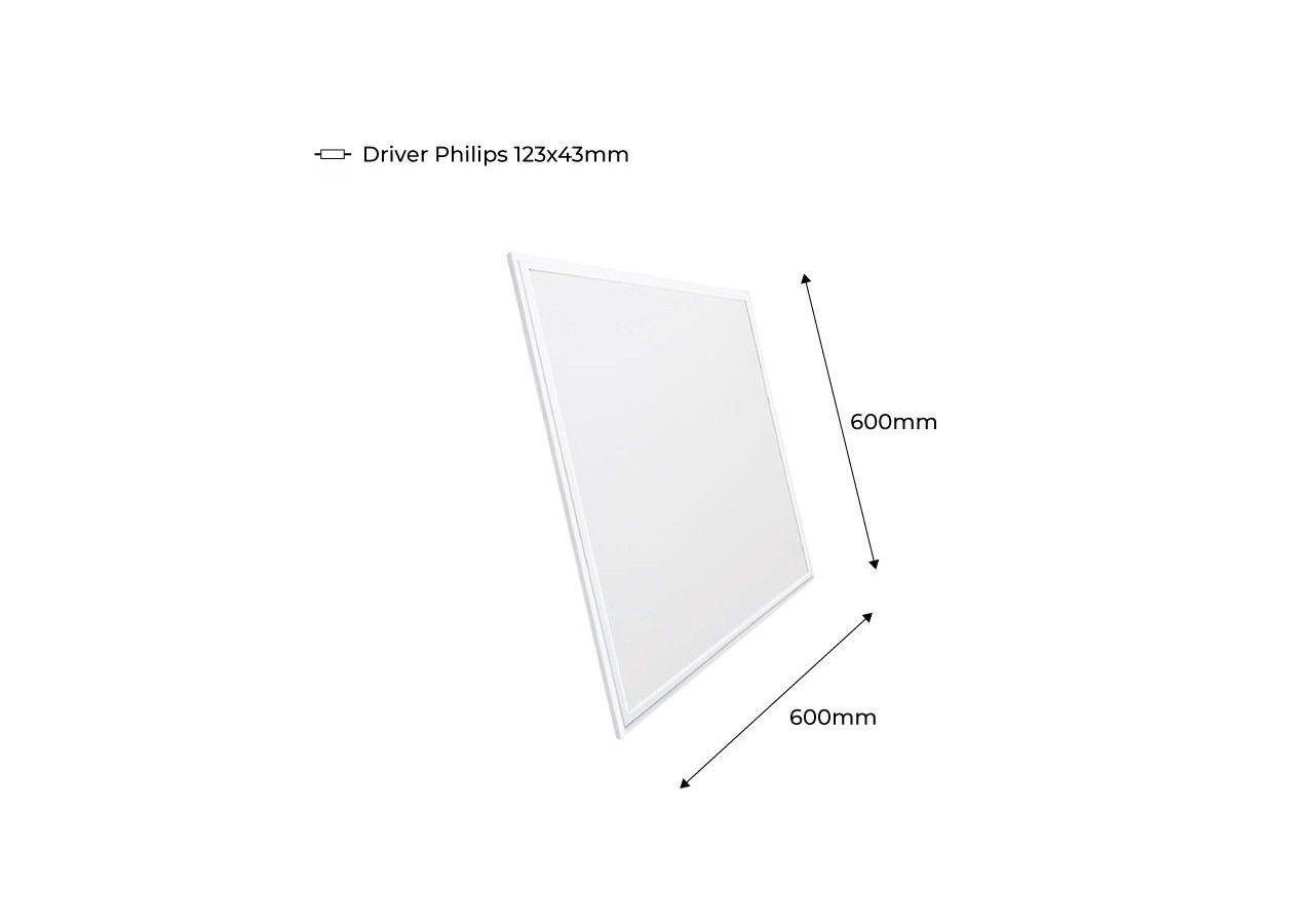 Lot de 10 - Panneau LED 60x60 extra-plat - Driver Philips - 44W - UGR19 - K5235-BF-10 - Barcelona LED