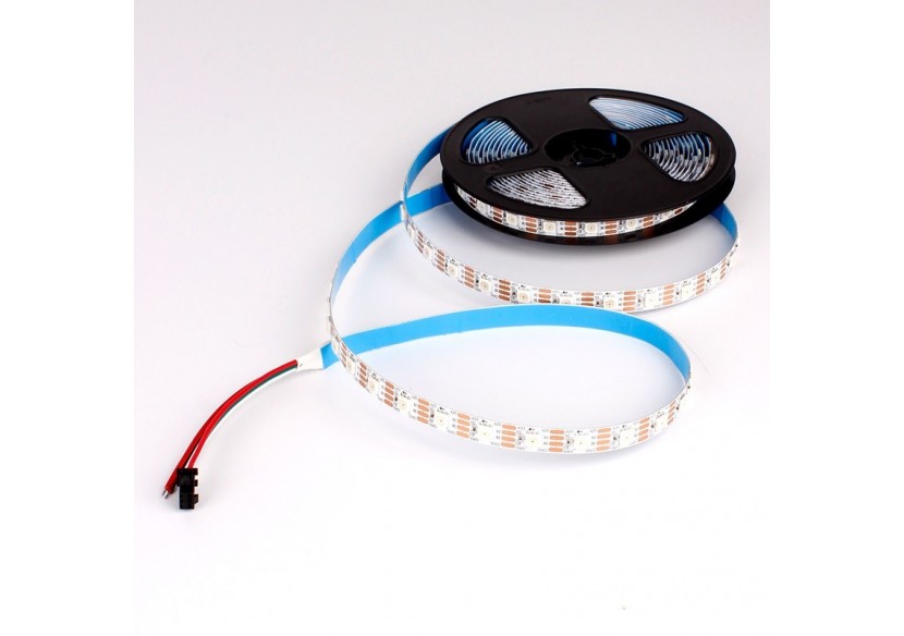 Ruban LED intelligent IC RGB 12V DC - 14,4 W/m -IP20 - 60 LED/m - Largeur 10mm - 5 mètres - B1576RGB - Barcelona LED