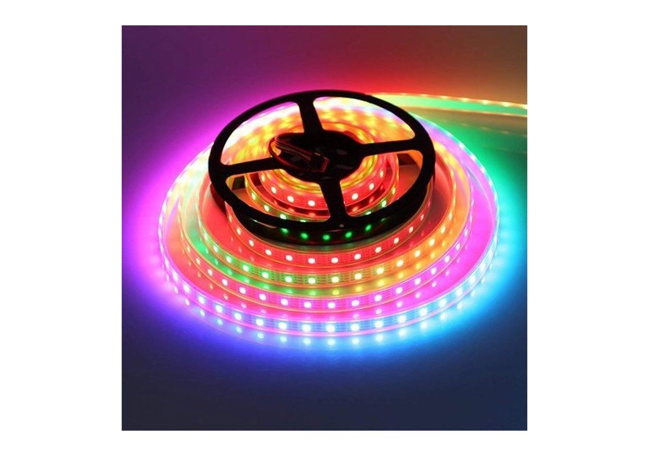 Ruban LED intelligent IC RGB 12V DC - 14,4 W/m -IP20 - 60 LED/m - Largeur 10mm - 5 mètres - B1576RGB - Barcelona LED