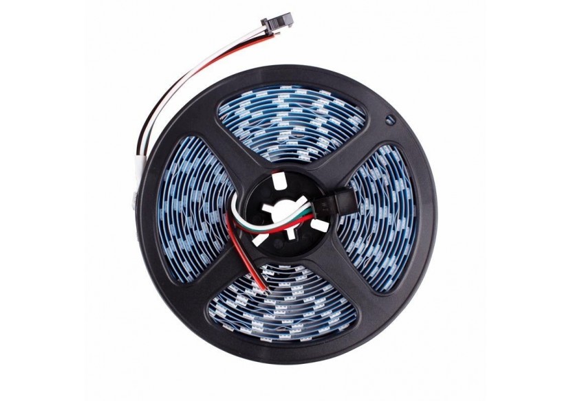 Ruban LED intelligent IC RGB 12V DC - 14,4 W/m -IP20 - 60 LED/m - Largeur 10mm - 5 mètres - B1576RGB - Barcelona LED