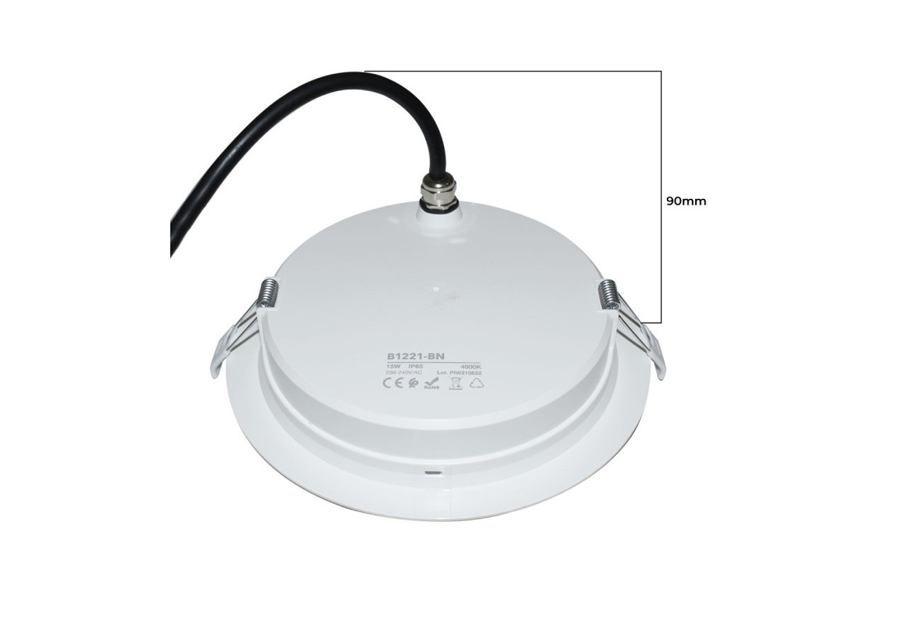 Spot LED encastrable étanche - IP65 - 15W - Coupe diamètre 145-160mm - B1221-BC - Barcelona LED