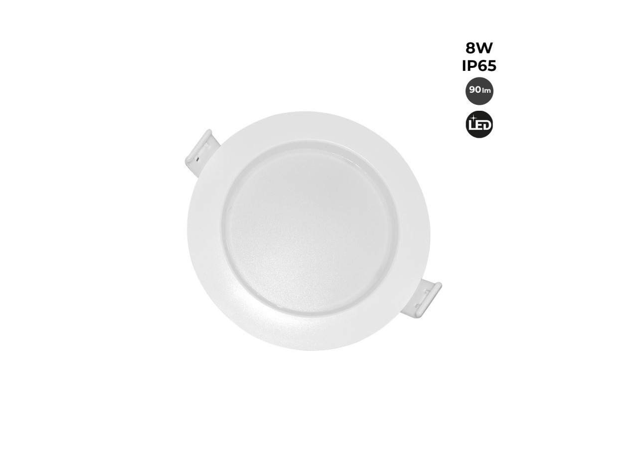 Spot LED encastrable étanche - IP65 - 8W - Coupe diamètre 80-95mm - B1220-BF - Barcelona LED